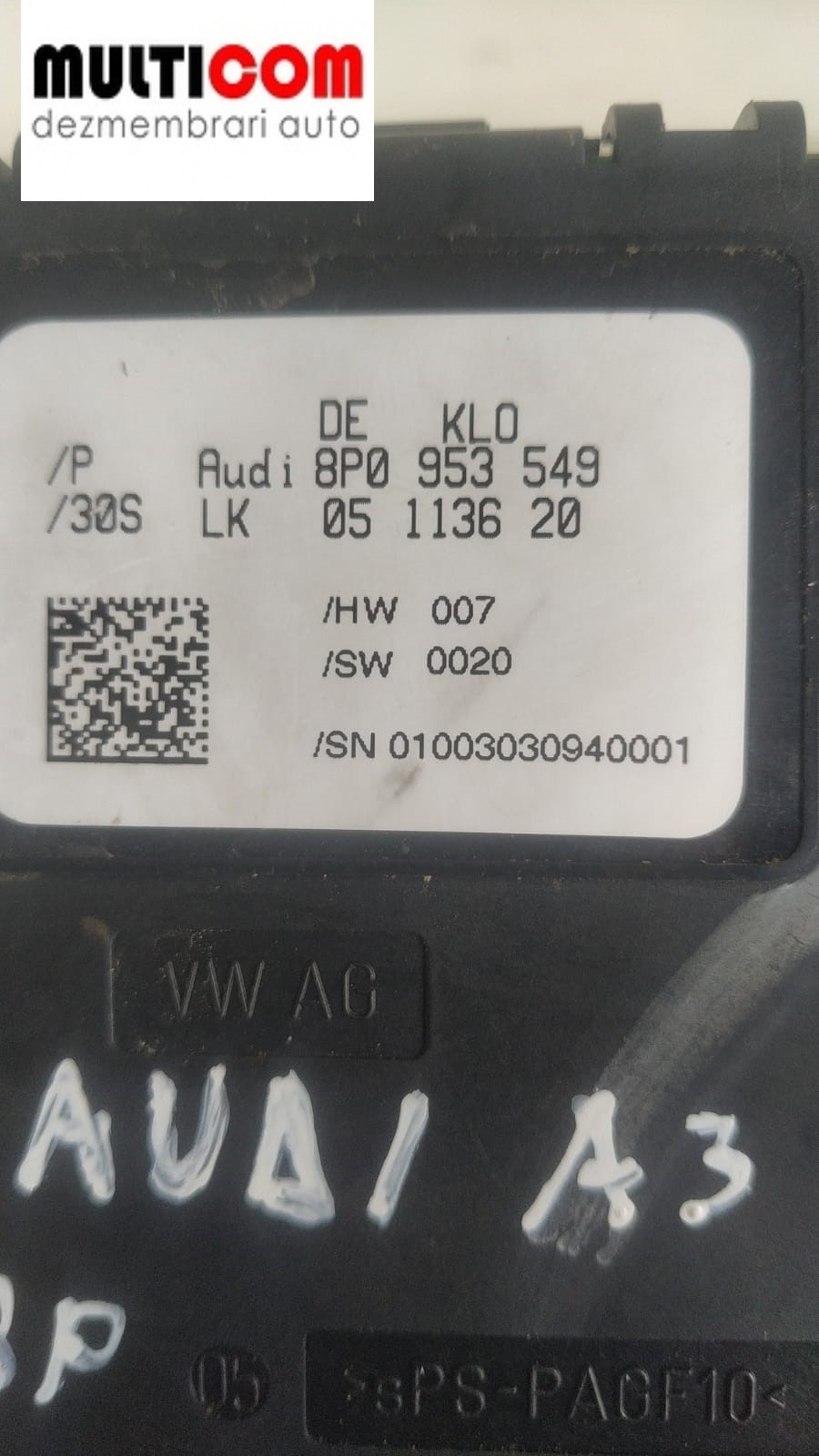 Calculator coloana Audi A3 8P cod 8P0953549