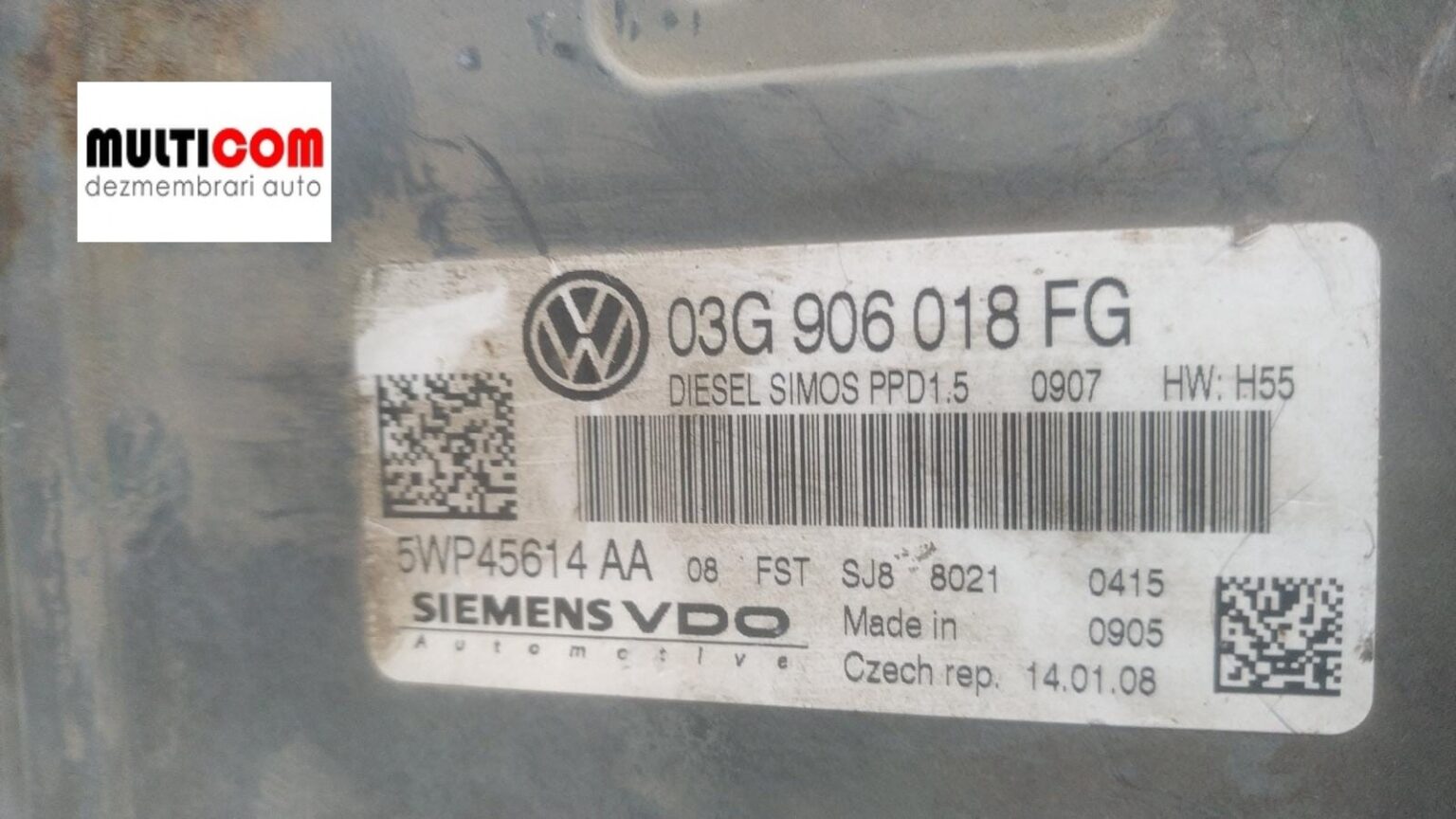 ECU / Calculator motor VW Passat B6 cod 03G906018FG